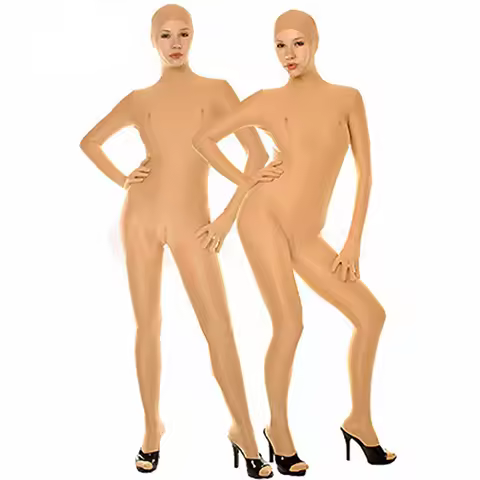Ainclu Halloween Spandex Catsuit Second Skin Solid Color Bodysuit