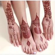 PAIR OF MAROON INSTANT HENNA nail sticker henna sticker henna sticker design pengantin henna stencil