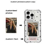 1pc Personalized Heart Photo Frame Phone Case, Compatible With IPhone 16 Pro Max/16 Pro/ 15 Pro Max/