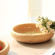 Coffee Table Snack Storage Basket Household 444Z Living Room Desktop Kitchen Grass Woven Rattan Smal