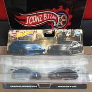 GANTUNGAN Hotwheels Premium 2 Pack Pandem Subaru BRZ Lexus RC F GT3 hanger bend