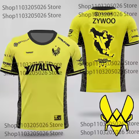 Major Champion 2025 Jersey Team Vitality Professional Player Tshirt New CS2 Esports CSGO Training Un