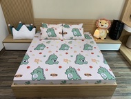 Bộ ga gối 1m2/m4/m6/m8/2m drap giường poly ga trải giường kute + 2 vỏ gối nằm Nhà Nhím Bedding