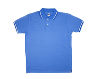 #3 Blue Corner Men's Polo Shirt With Stripes Lining STYLE 3 for Men and Women Honeycomb