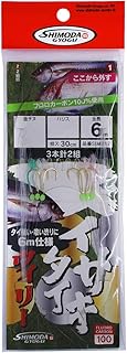 Shimoda Fishing Gear SIM312 Isaki Thai Gomoku Willy Goke, Gold Chinu, 3 Needles, 1.4 to 13.2 ft (4 t