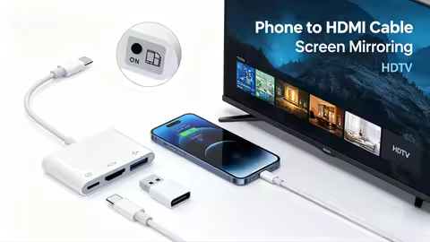Lightning to HDMI 3in1 Screen Mirror Adapter USB Charging Dongle for iPhone iPad to TV Monitor Proje