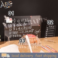 Transparent Acrylic Writing Board Shorthand Message Board for College Students Office Home Kids