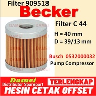 Becker Filter 909518 C44 VACUUM COMPRESSOR FILTER 532032 206008 Busch filter 0532000032