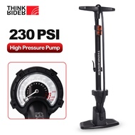 ThinkRider Bike Floor Pump 230PSI High Pressure Bike Pump Inflator Schrader Presta Valve Road MTB Bi