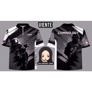 Criminology Polo Shirt Criminology Shirt for Men with Surname Full Sublimation with Cotomized NAME w