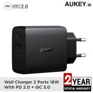 ORIGINAL AUKEY CHARGER PA-Y17 - 500335 / AUKEY CHARGER 2 PORTS 18W PD