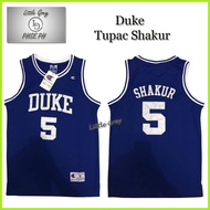 √ ☜ ❈ Duke 5 Tupac Shakur Iconic Basketball Jersey