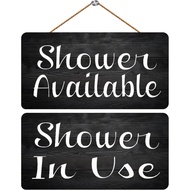 Wooden Sign For Front Door Shower Available Shower In Use Choose Color Custom Wood Wall Decor Rustic