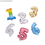 Tự động Inflatable bánh sinh nhật plugin trang trí kỹ thuật số 5-inch vàng bạc tự nổ bóng bóng bay b