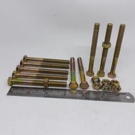 BAUT KUNCI 12 MUR KUNING M8 X 80 PANJANG 8CM 8 CM 80MM 80 MM BMK M8X80 BAUT 8X80 8 X 80 PITCH DRAT