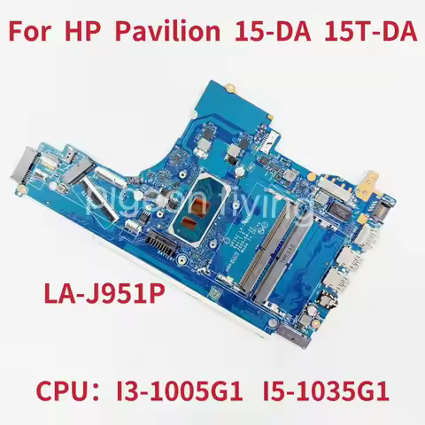 LA-J951P For HP Pavilion 15-DA 15T-DA Laptop Motherboard CPU:I3-1005G1 I5-1035G1 DDR4 L92842-601 L92