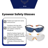 ECO HARDWARE Eyewear Protective Safety Glasses Goggles Sporty Sunglasses Spectacles Factory, Lab or 