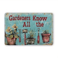 HELLOYOUNG Funny Metal Garden Sign 12x8 Inch Wall Art Decor for Outdoor Patio Yard Shed Greenhouse H