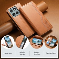 Luxury Skin Feel Casing for Motorola MOTO Edge70/G86 Power/MOTO G96 Buckle Flip Cover Wallet Case