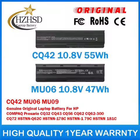 CQ42 MU06 MU09 Genuine Original Laptop Battery For HP COMPAQ Presario CQ32 CQ43 CQ56 CQ62 CQ62-300 C