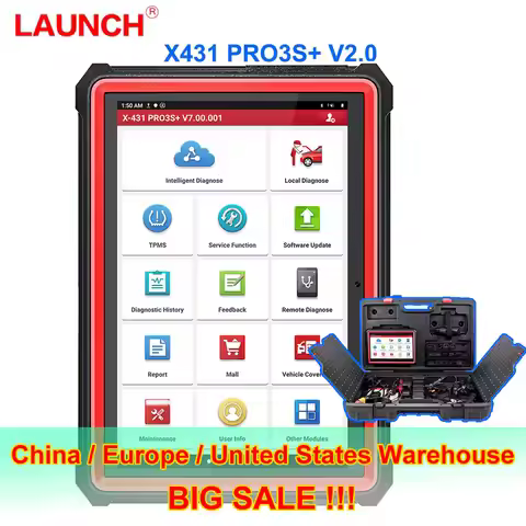 Clearance sale] LAUNCH X431 PRO3S+ V2.0 Full System Diagnostic Tools CAN FD ECU Coding Topology Map 