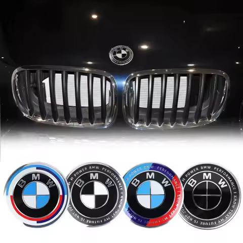 74/82mm Car Hood Front Tail Trunk Emblem Badge Replacement Auto Refit Accessories for BMW X2 X3 X6 X