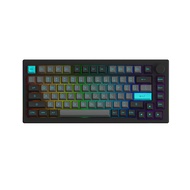 Akko 5075B Plus Mechanical Keyboard 75% Percent RGB Hot-swappable Keyboard with Knob, Black&Cyan The