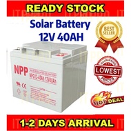 PRO🏠Solar 12V 40Ah High Quality Gel NPP Rechargeable Battery*