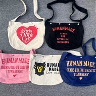 HUMAN MADE Canvas Tote Bag Outdoor Sports Shoulder Messenger Bag Men