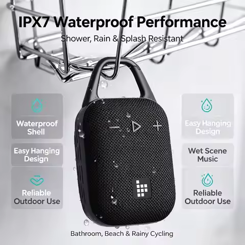 For Tronsmart Mirtune H1 IPX7 Waterproof Bluetooth Speaker 8W Portable Outdoor Hiking Cycling with C