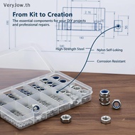 [VeryJow] Lonuts & Hex Nuts Assortment Kit 175PCS Premium Stainless Steel M3-M10 for Woodworking Con