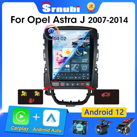 Srnubi 9.7" Android 12 Carplay Car Radio for Opel Astra J Verano 2007 - 2014 Multimedia Player 2 din