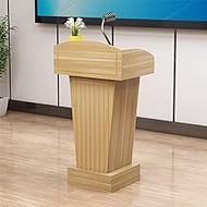 Stylish and Modern lectern Modern Lectern Stand Up Church Pulpit for Reading Presentation Wood Speaking Podium Storage Laptop Conference Host Standing Pulpit Desk (Size : Wood Grain C)