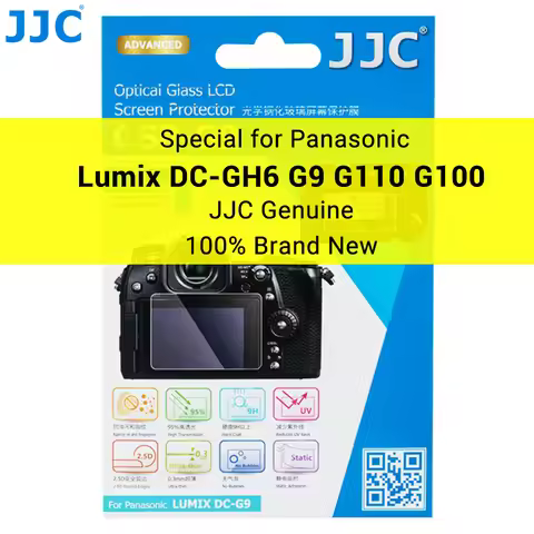 JJC Lumix GH6 Tempered Glass Screen Protectors Anti-Scratch LCD Screen Cover for Panasonic Lumix S9 