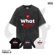 SANZ TWICE T-shirt | Stonewashed washed sandwash t-shirt | Black white longsleeve | TWICE-5