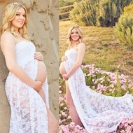 ┋♘✜ Mulheres grávidas vestido de casamento maternidade sem mangas garfo frontal laço gravidez extravagante tiro foto adereços roupas novo