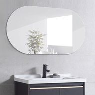YIXIN Frameless Oval Bathroom Mirror Punch-free Makeup Mirror Toilet Mirror HD Wall Mirror wall hanging dresser bathroom toilet mirror
