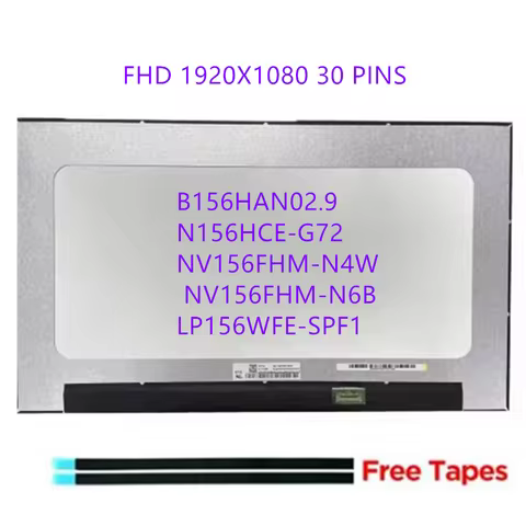 15.6 Inch IPS Laptop LCD Screen B156HAN02.9 N156HCE-G72 NV156FHM-N4W NV156FHM-N6B LP156WFE-SPF1 Repl