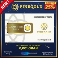 micro gram fine gold 0.001 emas murni 24 karat logam mulia baby gold