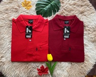 เสื้อโปโล GEEKO ตรากวาง ชาย-หญิง สีเลือดหมู,สีแดงสด