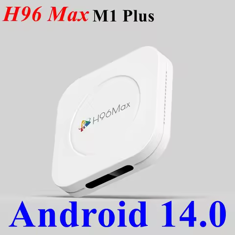 H96 Max M1 Plus TV BOX Android 14 RK3528 Quad Core 4GB 128GB 8K LAN 100M Wifi6 BT 5.4 Voice Remote M