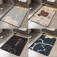 Modern Minimalist Bathroom Floor Mats Bathroom Doorway Anti-slip Foot Mats Toilet Diatom Mud Absorbent Mats Quick-drying Cartoon Househ