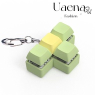 UAENAU Fidget Keychain, Keycap Relief Stress Finger Keyboard Cap,  Keys Button 3/4 Keys Pass The Tim