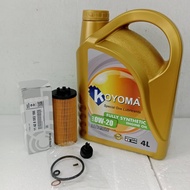BMW MINI B38 B47 B48 , F39,40,44,45,46,48 F55,56,57 F60 OIL FILTER 11428593186 + KOYOMA 0W20 FULLY S