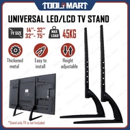 Universal Kaki Tv Stand 14-42 / 32-75 Inch Samsung LG Sharp Adjustable Leg Base Bracket For LED LCD 