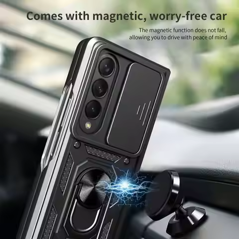 For Samsung Galaxy Z Fold 4 Case Slide Window Lens Protect Armor Phone Case For Galaxy Z Fold4 Fold