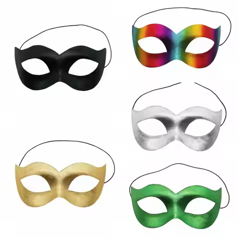 Personality PVC Halloween Masks Durable Venetian Masquerade Half Face Mask Christmas Mask Reusable M