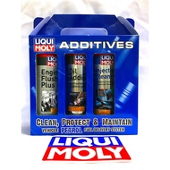 LIQUI MOLY 3-in-1 Additive Set 300ml (Fuel Injection Cleaner/Engine Flush Plus/Oil Additive)