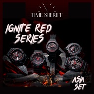 G-Shock IGNITE RED SPIRIT SERIES GA-100BNR-1A GA-2200BNR-1A GA-700BNR-1A BA-B2100BNR-1A