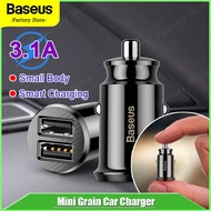 Baseus Mini USB Car Charger Fast Car Phone Charger Dual USB 5V 3.1A Phone Charger in Car For Mobile 